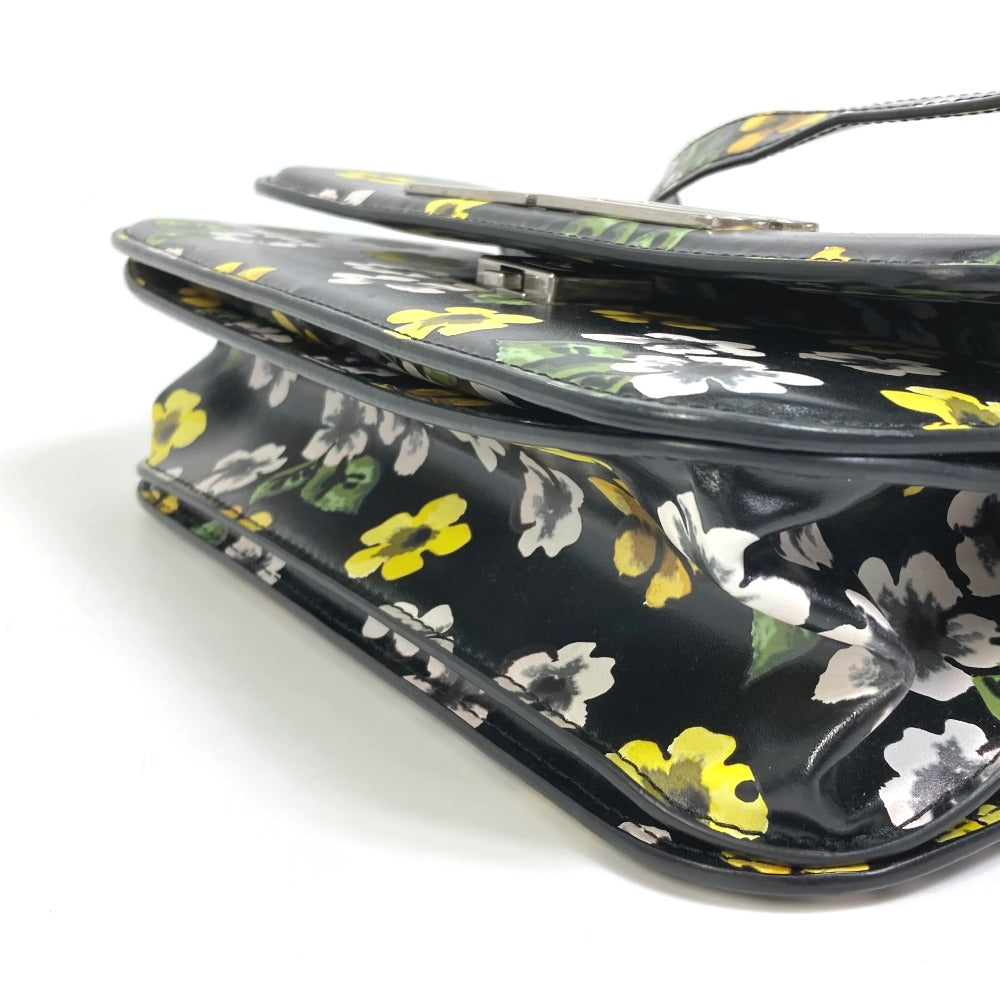BALENCIAGA 674693 GOSSIP ゴシップ フラワー カバン 肩掛け 斜め掛け ショルダーバッグ レザー レディース ブラック