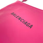 BALENCIAGA 492465 Logo Everyday Pouch M Clutch Bag Leather Women's Pink