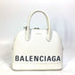 BALENCIAGA 550645 バイカラー カバン ヴィル トップ ハンドル S 2WAY カバン ショルダーバッグ 斜め掛け ハンドバッグ レザー レディース ホワイト