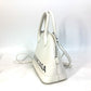BALENCIAGA 550645 バイカラー カバン ヴィル トップ ハンドル S 2WAY カバン ショルダーバッグ 斜め掛け ハンドバッグ レザー レディース ホワイト