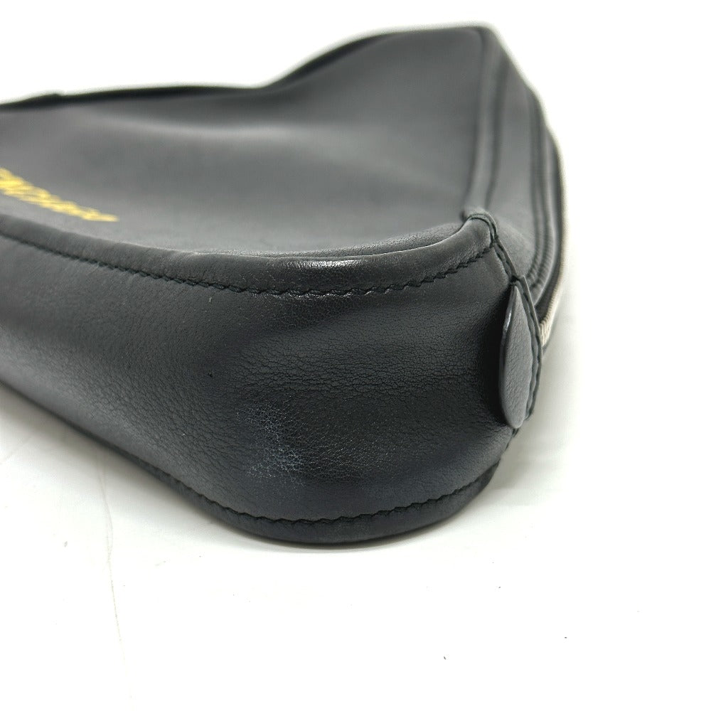 BALENCIAGA 476976 トライアングル 三角 クラッチバッグ カバン ポーチ レザー メンズ ブラック