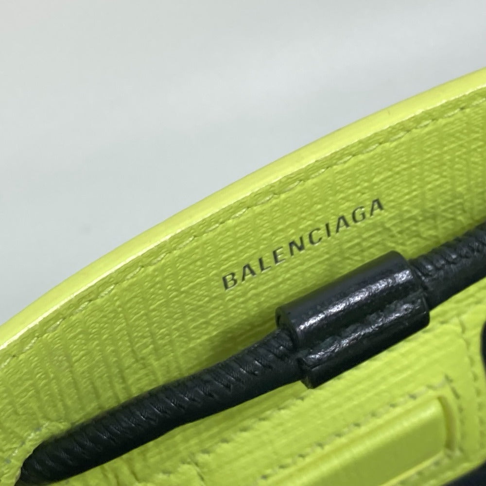 BALENCIAGA 568817 Shoulder Bag, Crossbody Shopping Tote XS, 2-Way Tote Bag, Leather, Women's, Yellow