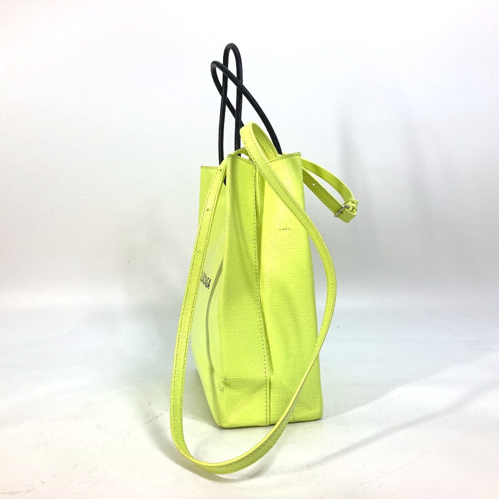 BALENCIAGA 568817 Shoulder Bag, Crossbody Shopping Tote XS, 2-Way Tote Bag, Leather, Women's, Yellow