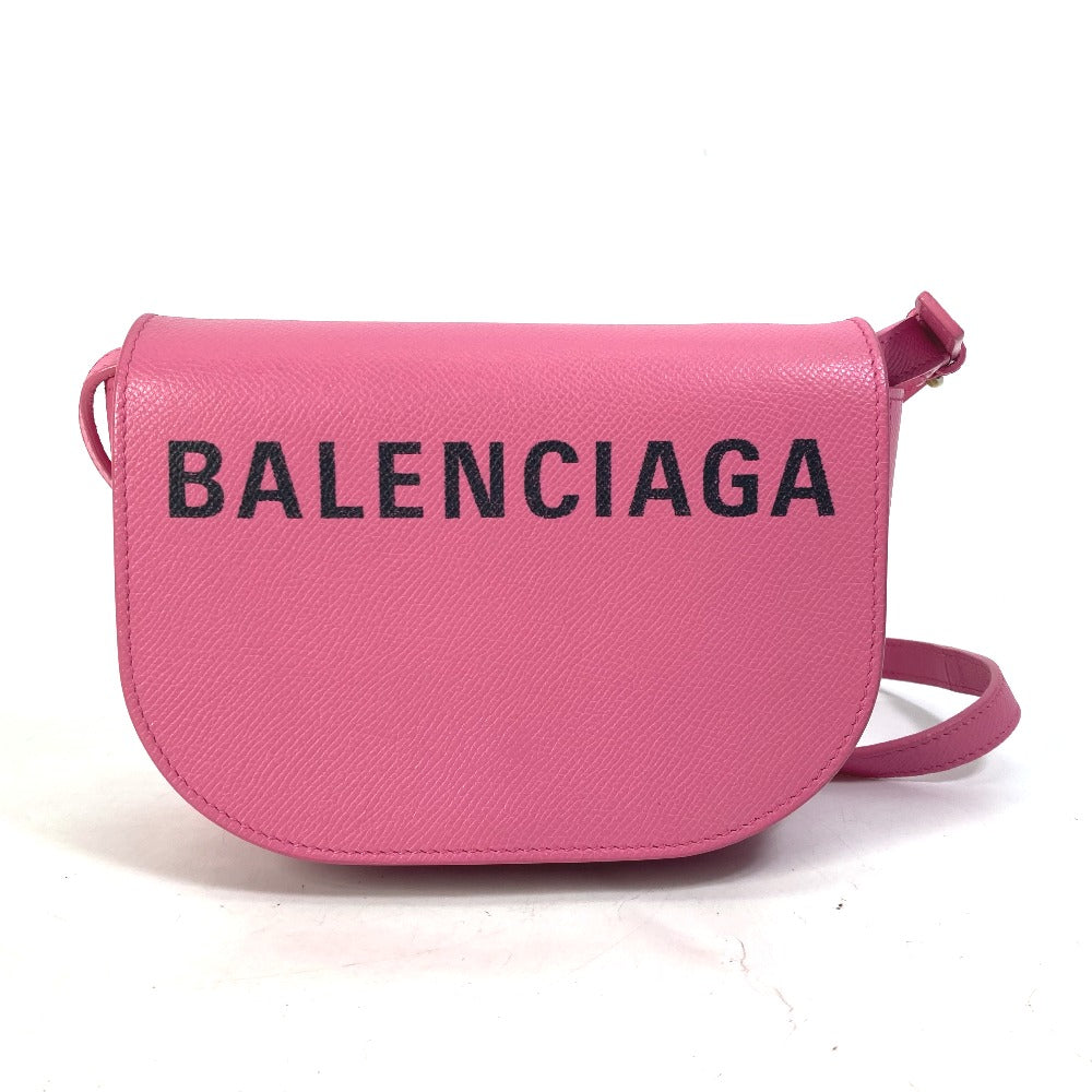 BALENCIAGA 550639 Ville D Pochette Crossbody Shoulder Bag in Pink Leather