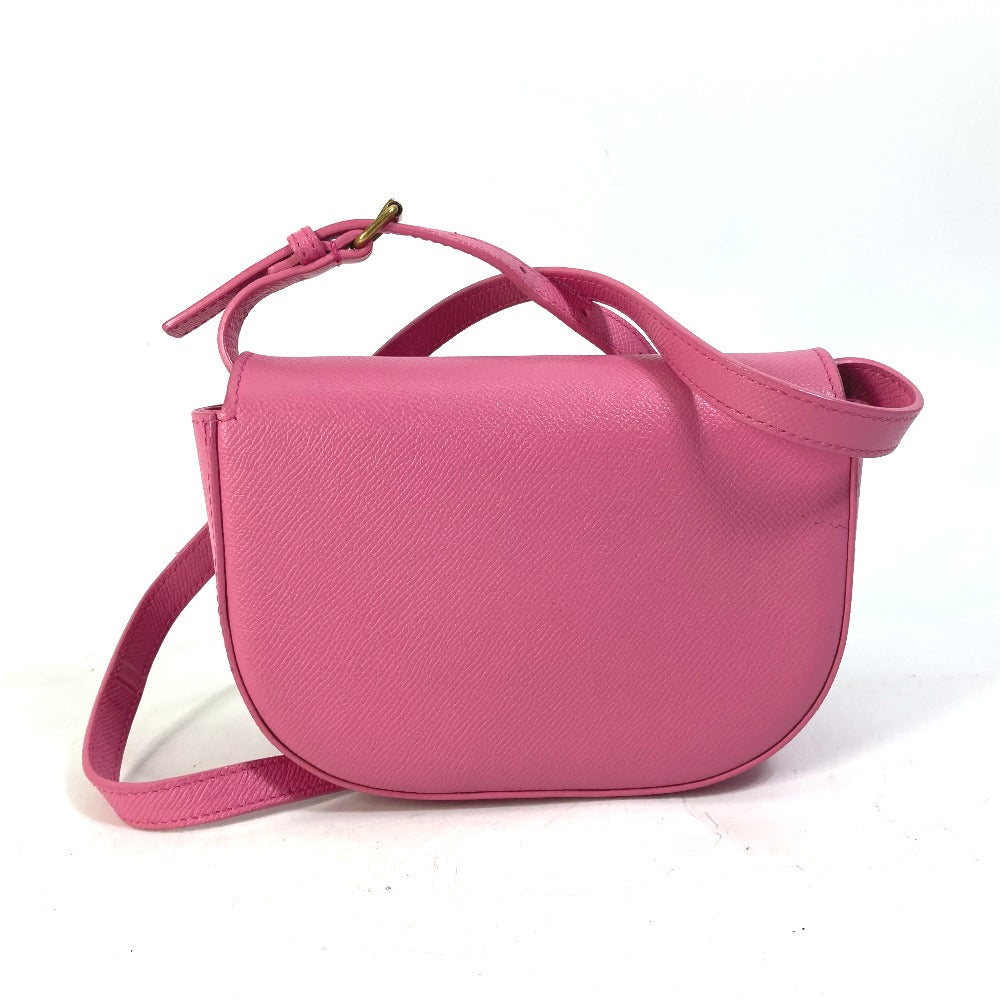 BALENCIAGA 550639 Ville D Pochette Crossbody Shoulder Bag in Pink Leather