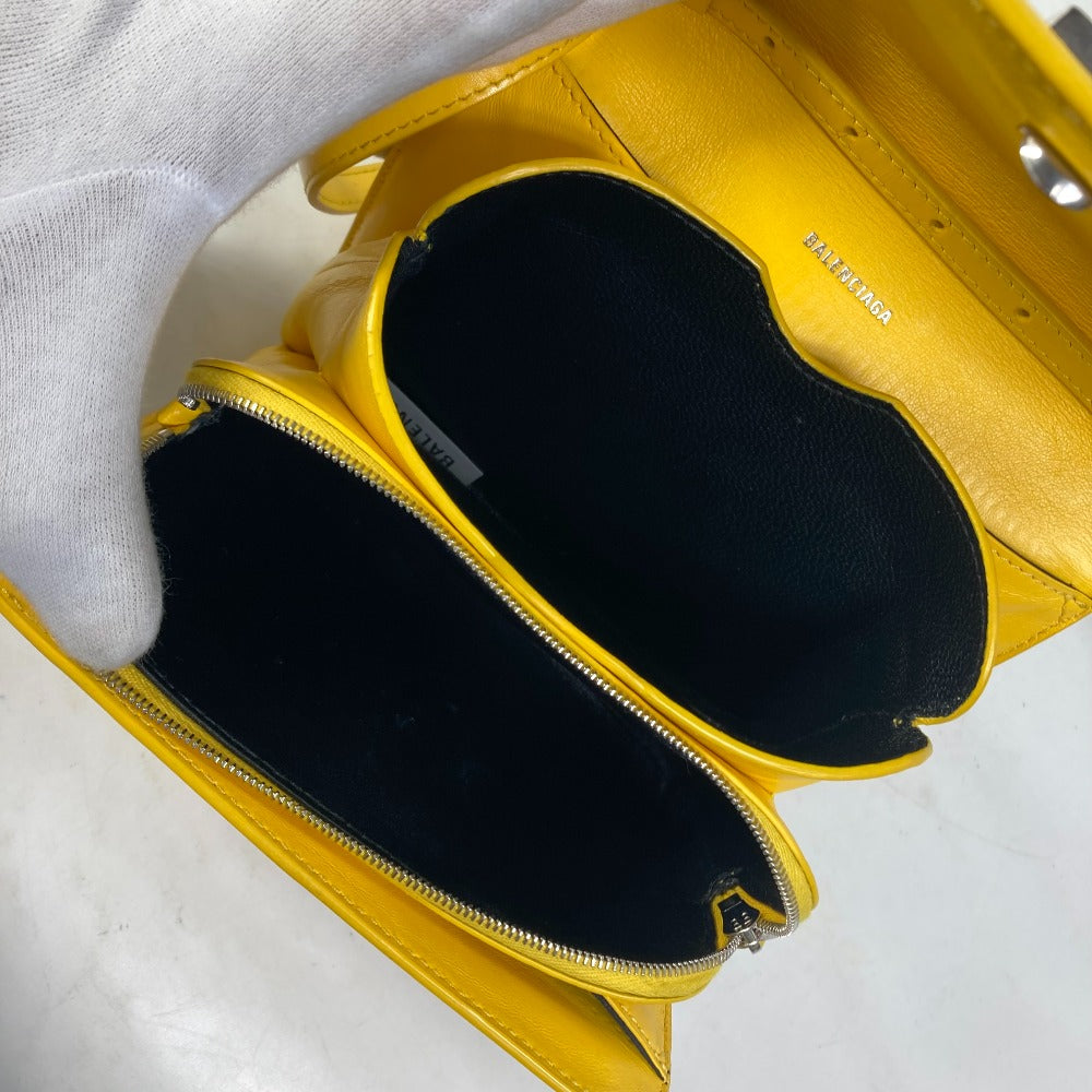 BALENCIAGA 592898 2-Way Clutch Bag with B Logo, Pochette, Crossbody Bag, Shoulder Bag, Leather, Women's, Yellow