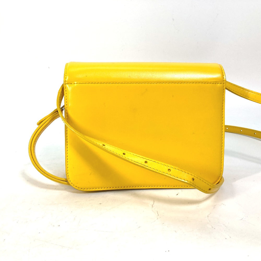 BALENCIAGA 592898 2-Way Clutch Bag with B Logo, Pochette, Crossbody Bag, Shoulder Bag, Leather, Women's, Yellow