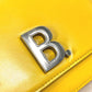 BALENCIAGA 592898 2-Way Clutch Bag with B Logo, Pochette, Crossbody Bag, Shoulder Bag, Leather, Women's, Yellow