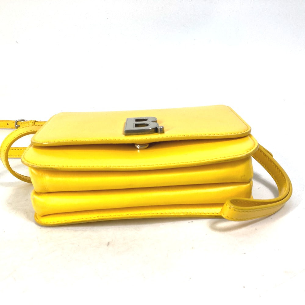 BALENCIAGA 592898 2-Way Clutch Bag with B Logo, Pochette, Crossbody Bag, Shoulder Bag, Leather, Women's, Yellow