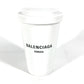 BALENCIAGA 666275 コップ カップ 蓋付き 食器 インテリア ロゴ VENEZIA ベネチア タンブラー 陶器 レディース ホワイト