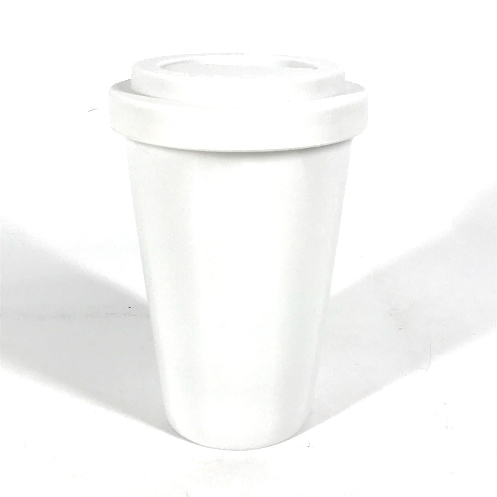 BALENCIAGA 666275 コップ カップ 蓋付き 食器 インテリア ロゴ VENEZIA ベネチア タンブラー 陶器 レディース ホワイト