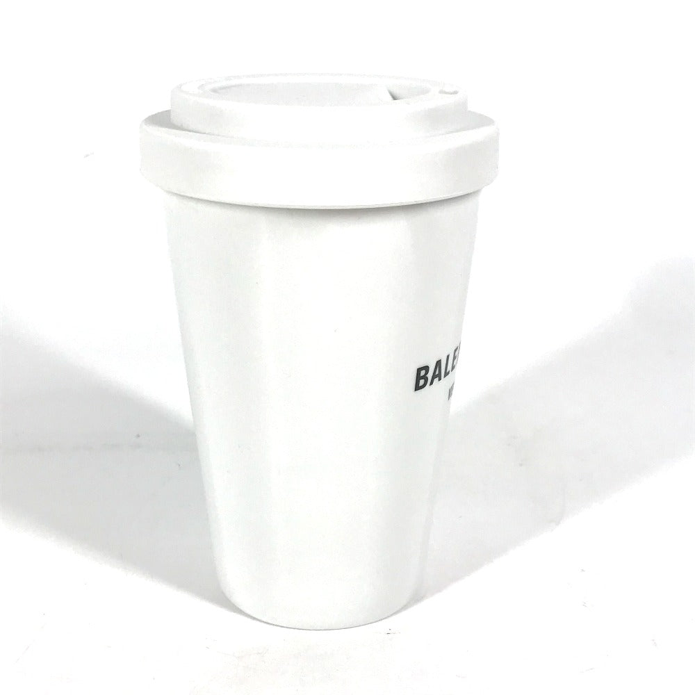 BALENCIAGA 666275 コップ カップ 蓋付き 食器 インテリア ロゴ VENEZIA ベネチア タンブラー 陶器 レディース ホワイト