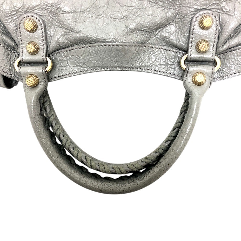 BALENCIAGA 519872 THE TOWN Bag 2WAY Hand Bag Leather gray Used