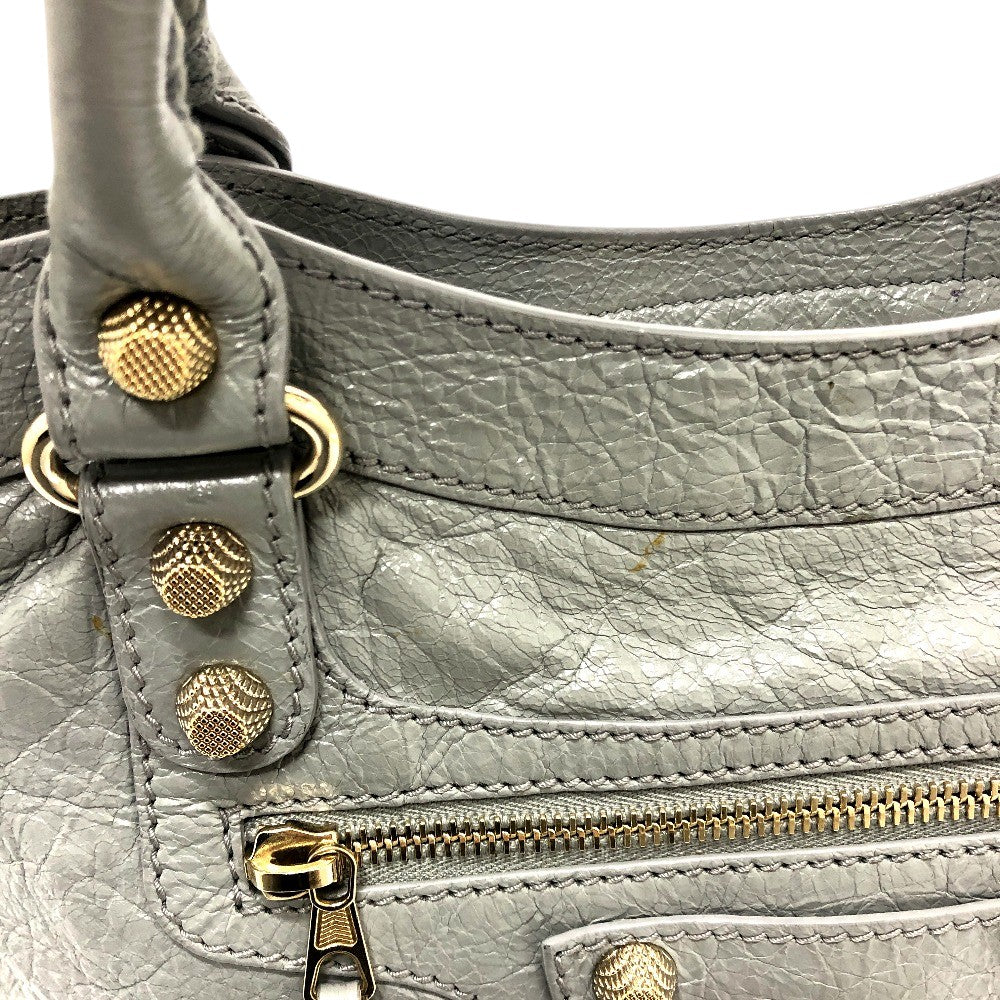 BALENCIAGA 519872 THE TOWN Bag 2WAY Hand Bag Leather gray Used