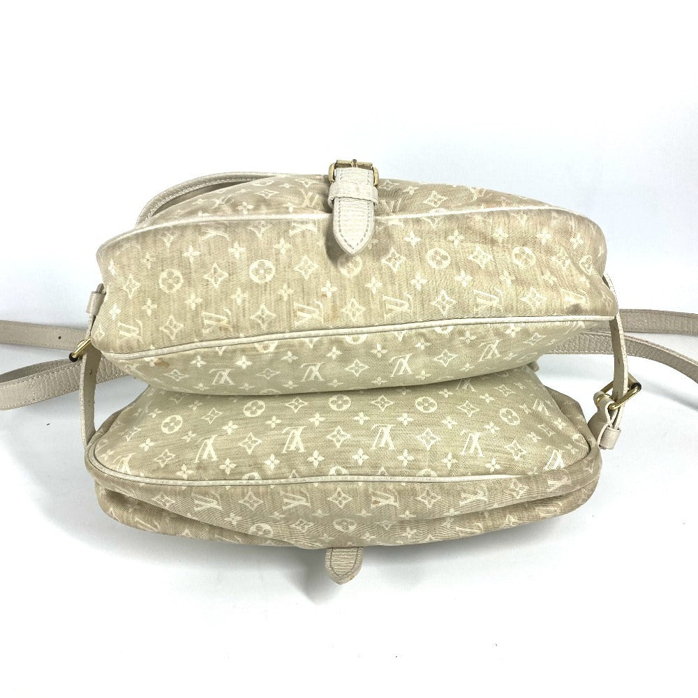 LOUIS VUITTON M95314 Monogram Minilan Saumur 30 Crossbody Flap Shoulder Bag in Monogram Minilan Canvas, Women's, Dune Beige