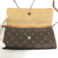 LOUIS VUITTON M51852 Pochette Twin GM 2-Way Clutch/Shoulder Bag, Monogram Canvas, Women's, Brown