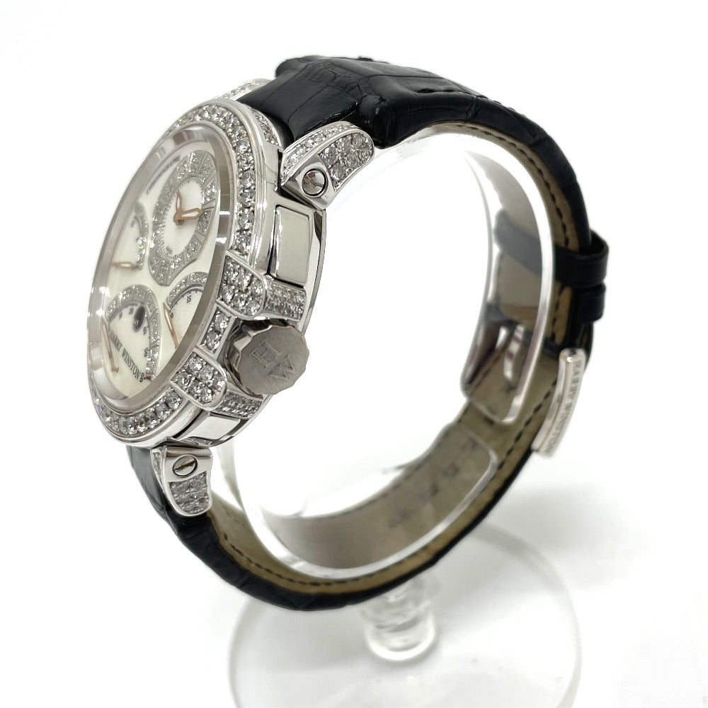 HARRY WINSTON MCRA44W Ocean Chronograph Triple Retrograde Automatic Watch, 18K White Gold, Men's