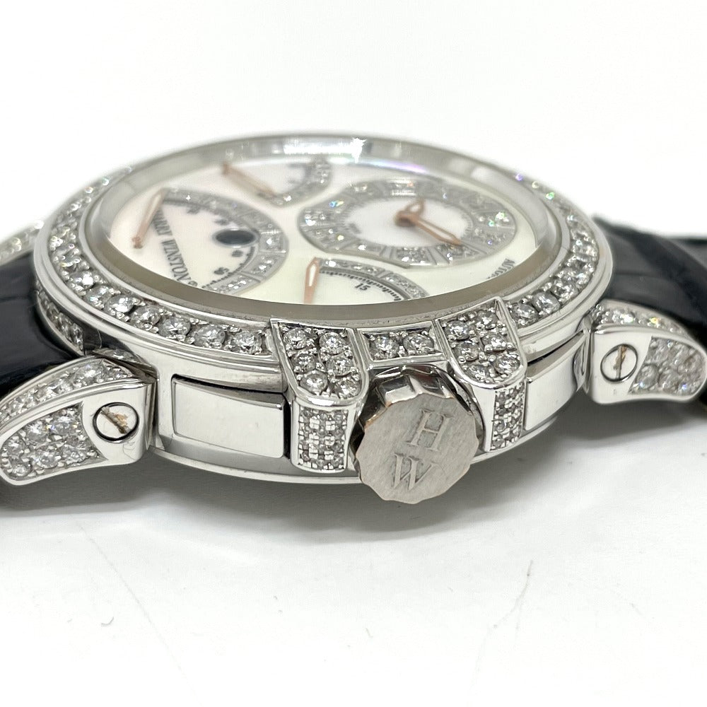 HARRY WINSTON MCRA44W Ocean Chronograph Triple Retrograde Automatic Watch, 18K White Gold, Men's