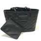 MARC BY MARC JACOBS Quilted Shoulder Bag/Tote Bag with Pouch, PVC/Leather, Women's, Black