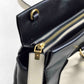 MARC BY MARC JACOBS two-tone tote bag, handbag, shoulder bag, crossbody bag, leather, women's, black