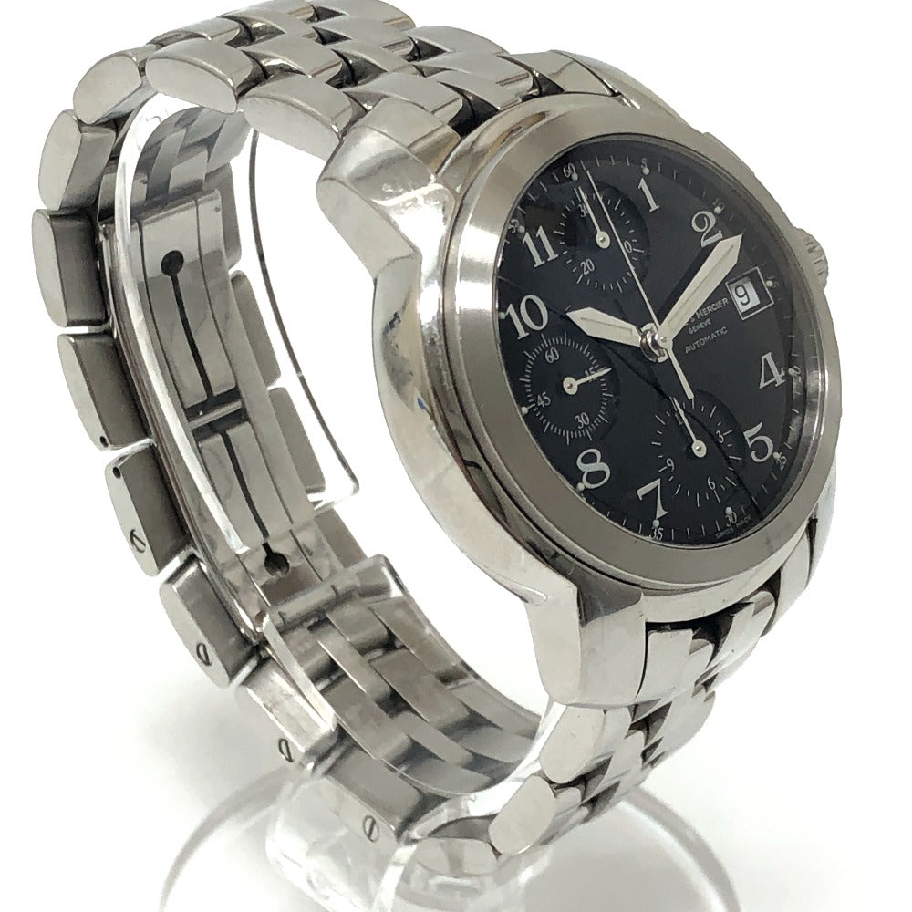 Baume & Mercier MV045216 ケープランド クロノグラフ デイト 自動巻き ウォッチ 腕時計 SS メンズ シルバー