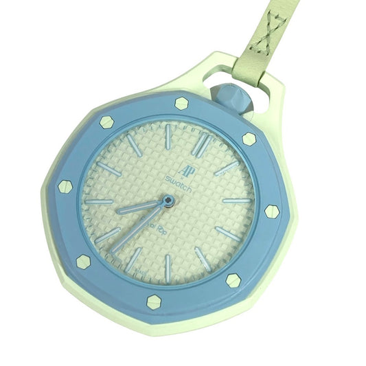 Swatch SSX03L101N Audemars Piguet Swatch x Audemars Piguet Royal Pop Pocket Watch Hand-winding clock Pocket watch ceramic / Leather Brauea dove Light green Used