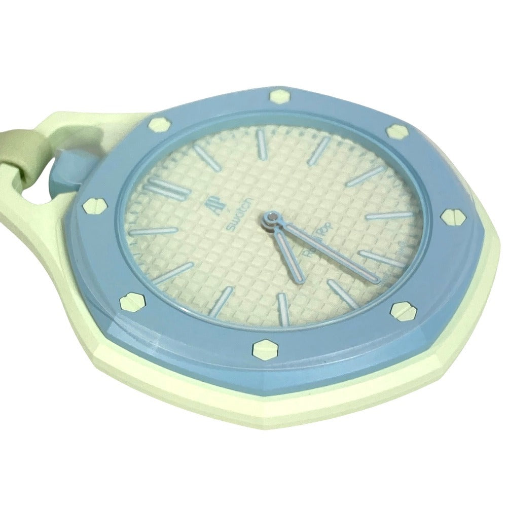Swatch SSX03L101N Audemars Piguet Swatch x Audemars Piguet Royal Pop Pocket Watch Hand-winding clock Pocket watch ceramic / Leather Brauea dove Light green Used