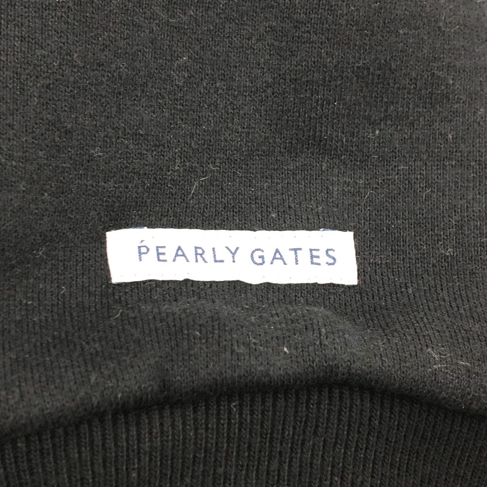 PEARLY GATES Logo Hoodie, Cotton, Men's, Black