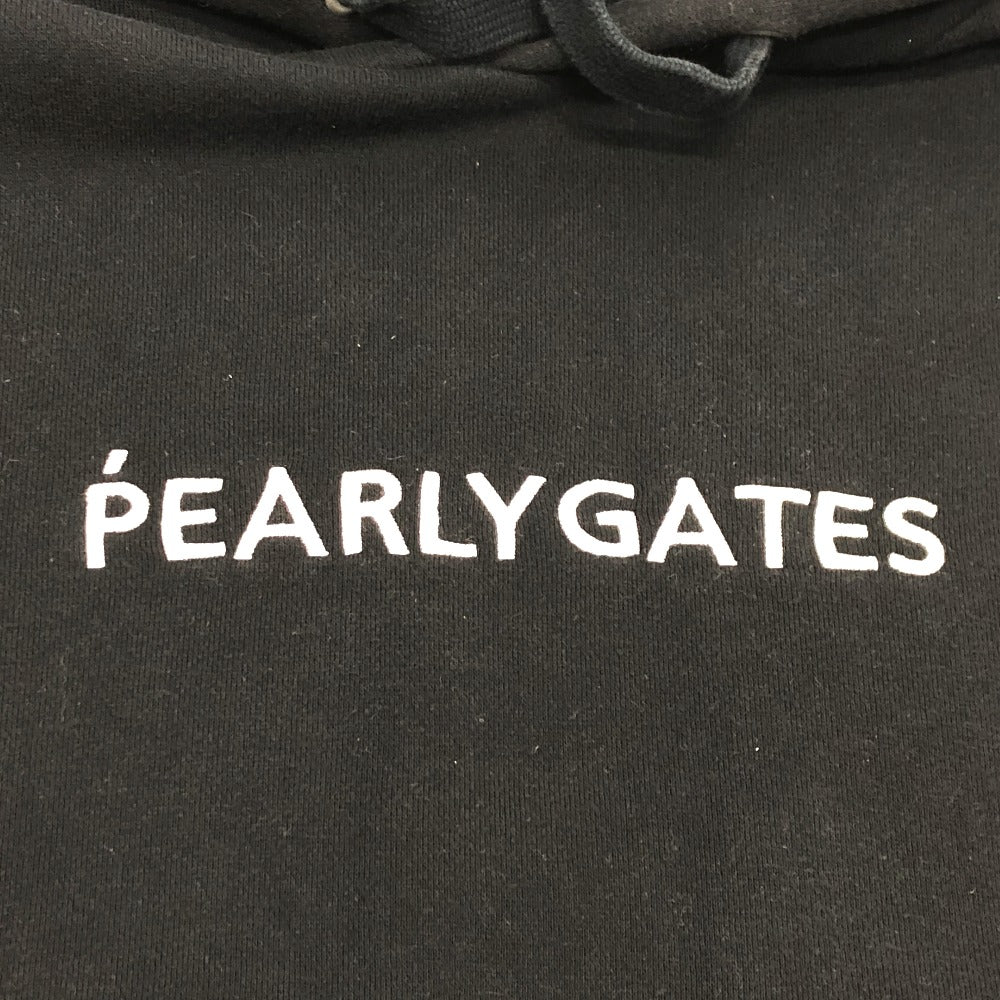 PEARLY GATES Logo Hoodie, Cotton, Men's, Black