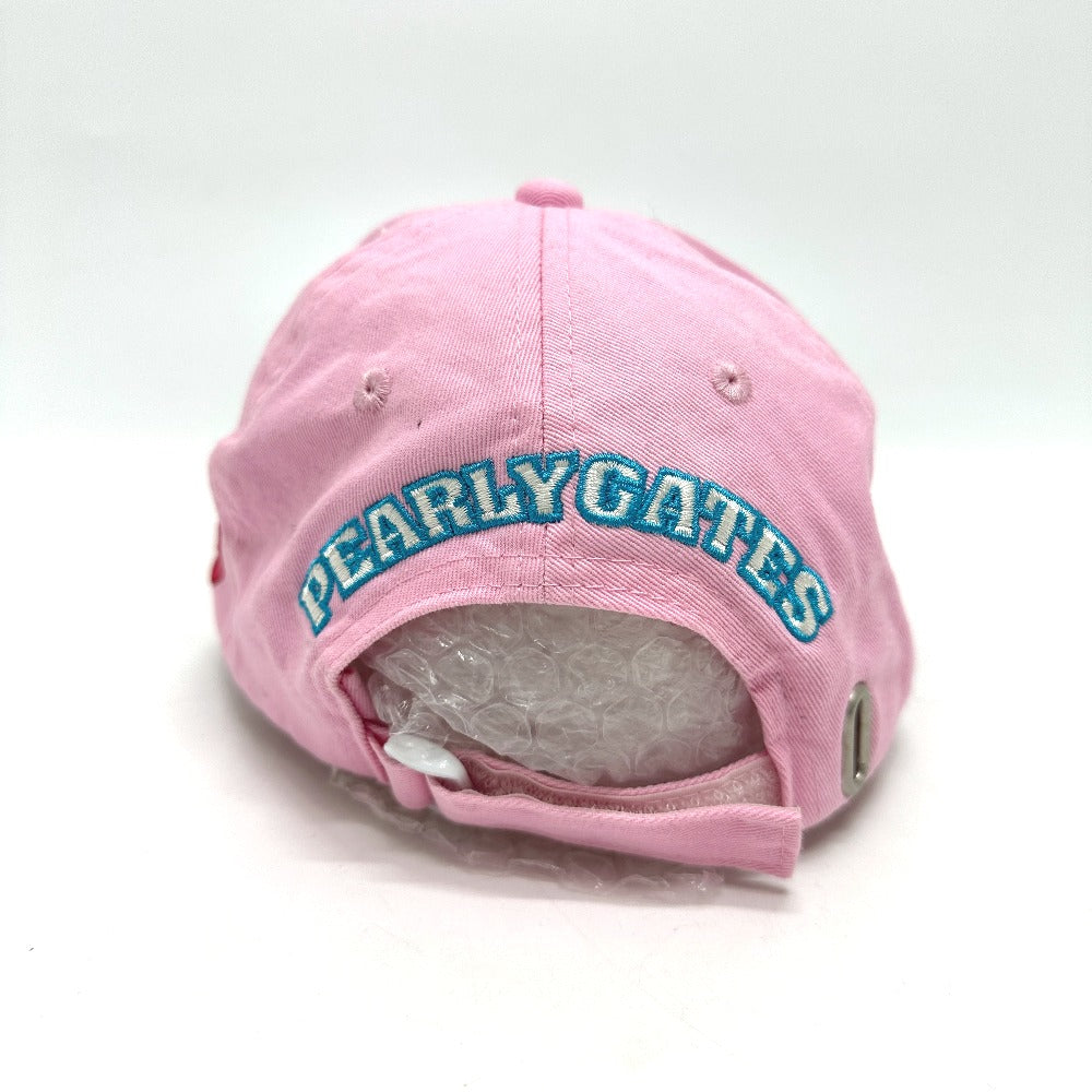 PEARLY GATES Logo embroidery Apparel Golf Wear cap cotton pink Used