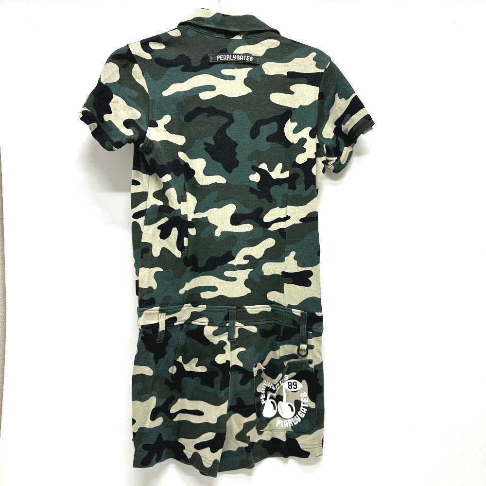 PEARLY GATES Camouflage camouflage logo Apparel Golf Wear Snead x Dress Set Tops and others cotton / Nylon Red/Green Used
