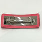 HERMES Braided Glen Hair Accessory Barrette Leather Women's Pink
