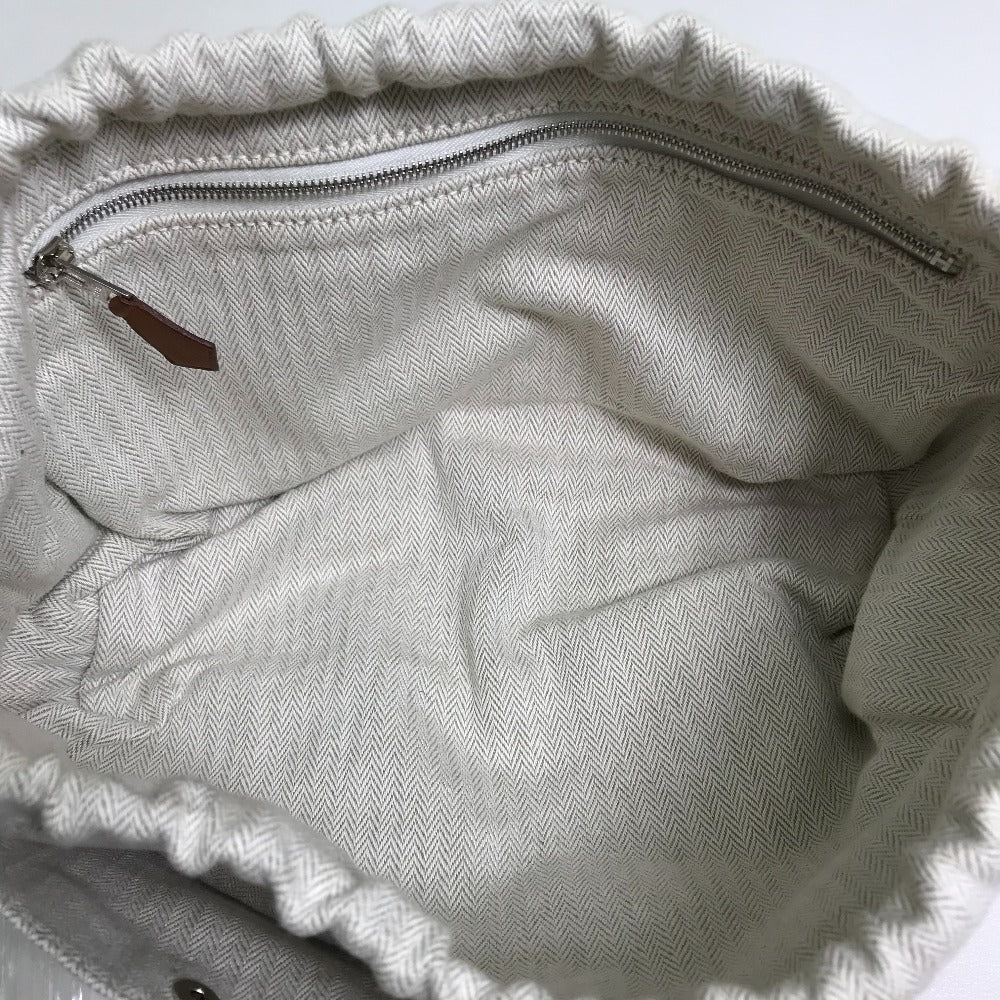 HERMES フールビ25 カバン マルチ セカンドバッグ バッグインバッグ ポーチ トワルシェブロン レディース ナチュラル ベージュ系