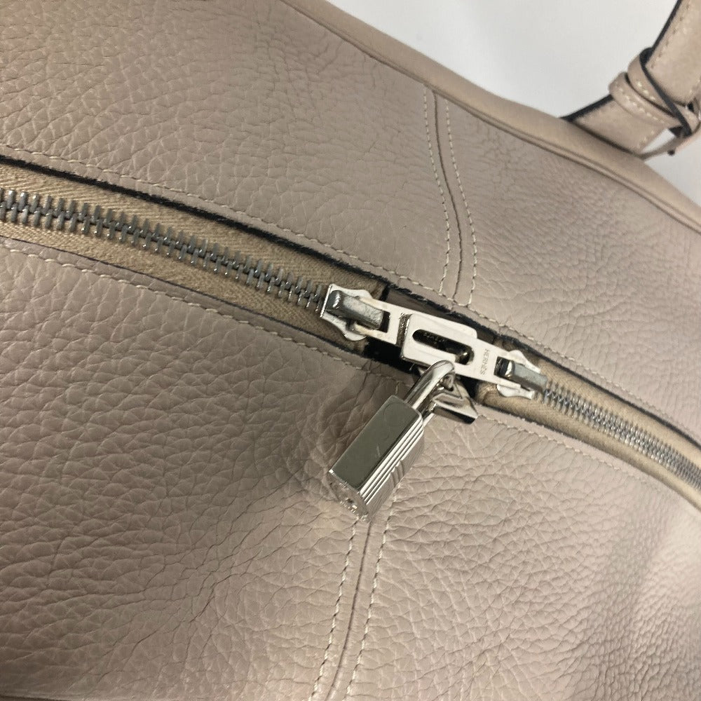 HERMES ヴィクトリア 43 ショルダーバッグ カバン 肩掛け ボストンバッグ トリヨンクレマンス ユニセックス ベージュ