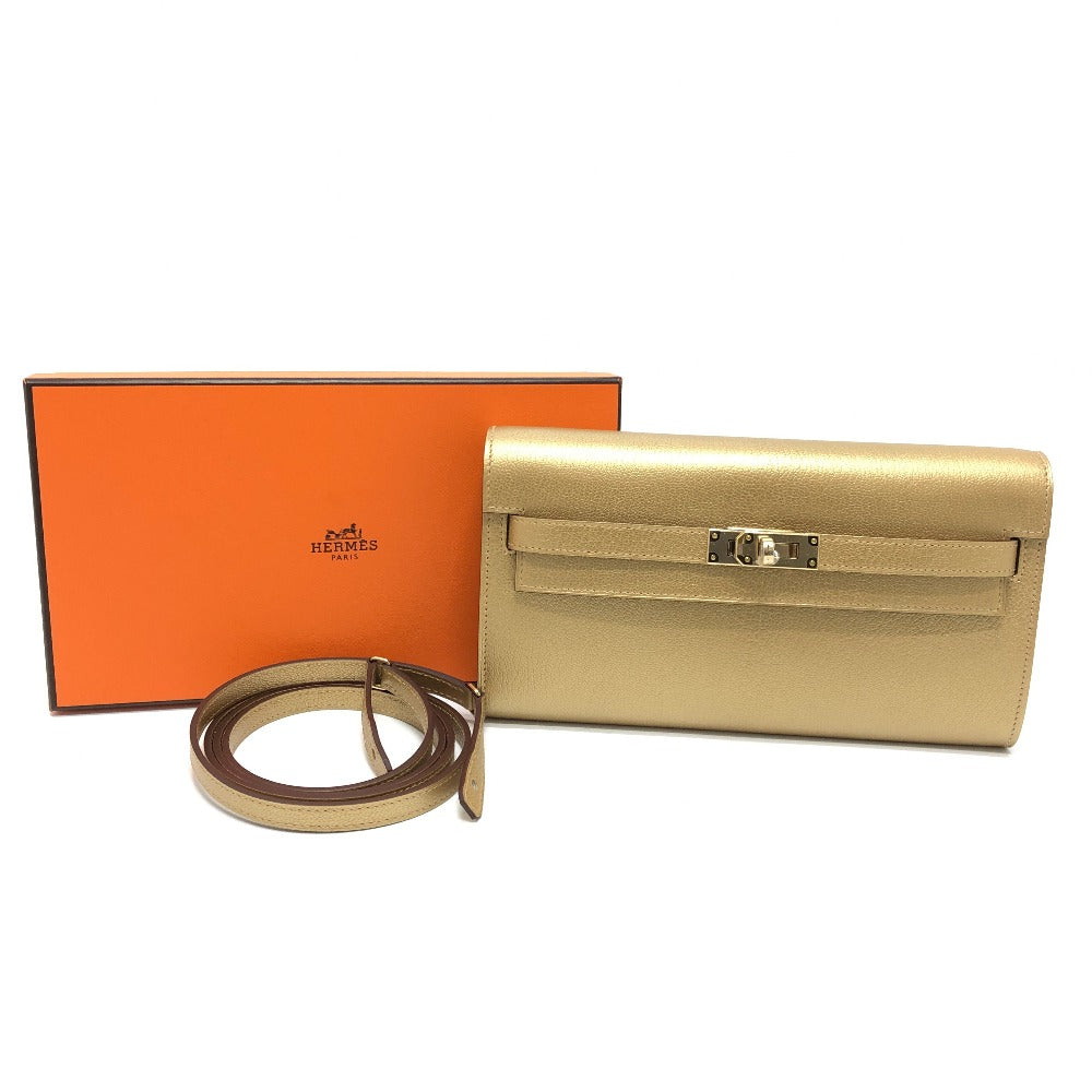 HERMES H086404CPY9 ケリートゥーゴー ウォレット 財布 カバン ショルダーバッグ レディース ドレ ゴールド