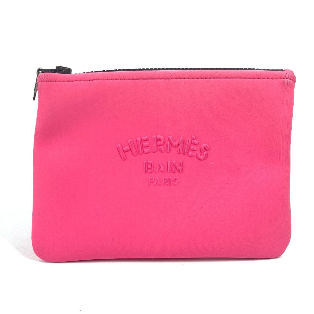 HERMES ネオバンPM クラッチバッグ カバン メイクポーチ マルチポーチ ポーチ ポリアミド レディース ピンク