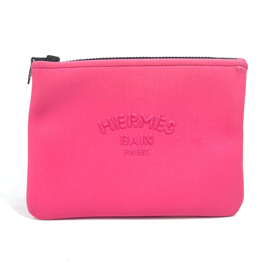 HERMES ネオバンPM クラッチバッグ カバン メイクポーチ マルチポーチ ポーチ ポリアミド レディース ピンク