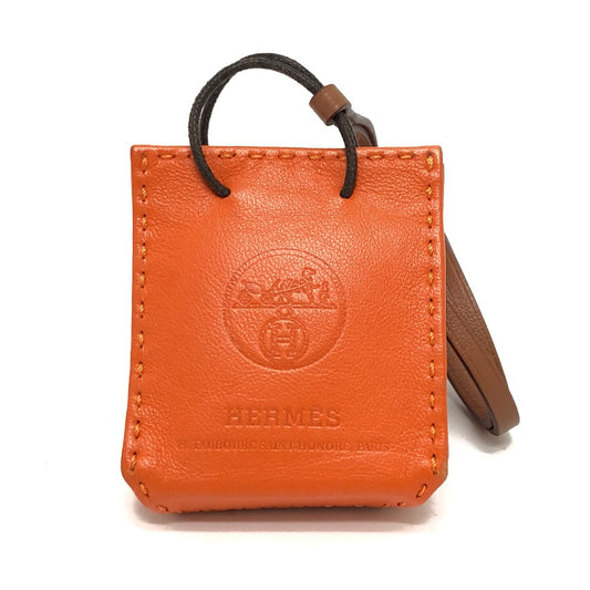 HERMES サックオランジュ チャーム バックチャーム 小物 バッグチャーム アニョーミロ レディース フーオレンジ オレンジ