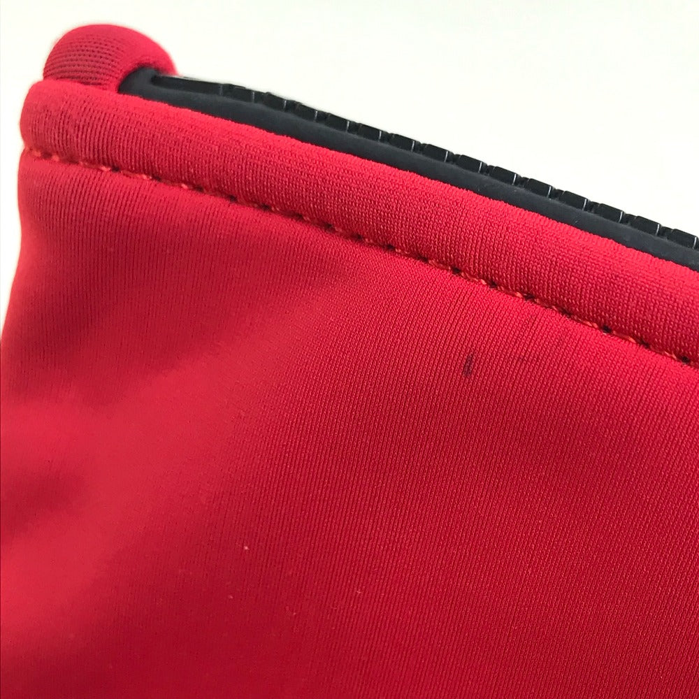 HERMES Neoban Truth Flat MM Clutch Bag/Pouch, Polyamide, Women's, Red