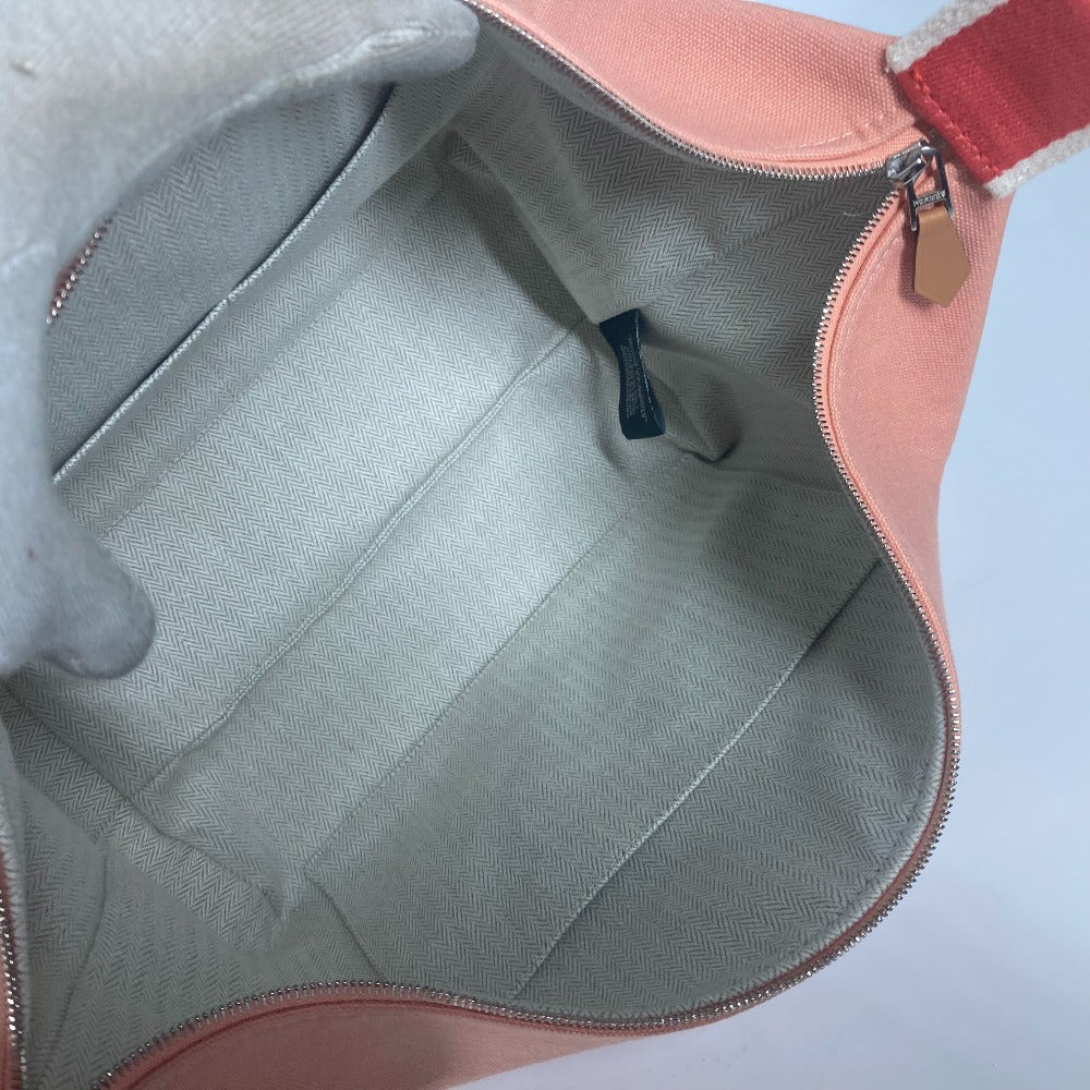 HERMES ブリッドアブラック　GM カバン バニティバッグ ポーチ ハンドバッグ キャンバス レディース グアバ ピンク
