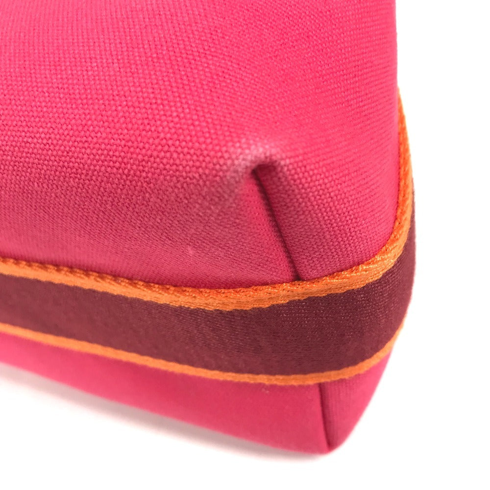 HERMES BRIDE A Black PM BRIDE A Black PM bag vanity bag Hand Bag Canvas hibiscus pink Used