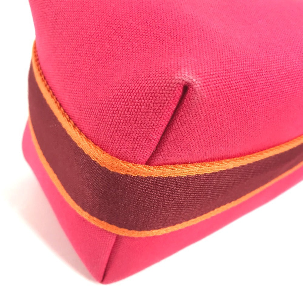 HERMES BRIDE A Black PM BRIDE A Black PM bag vanity bag Hand Bag Canvas hibiscus pink Used