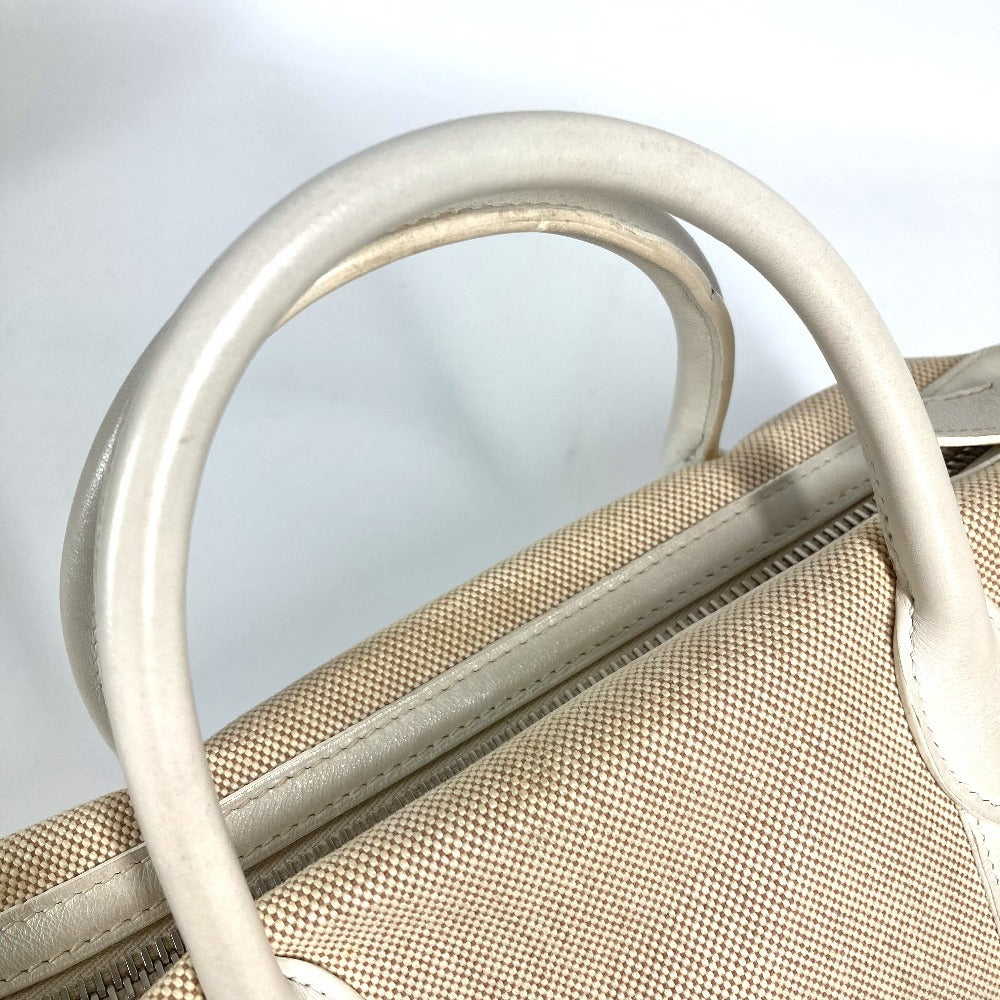HERMES ポロションマドモアゼル ミニボストンバッグ カバン ハンドバッグ トワルアッシュ レディース ベージュ