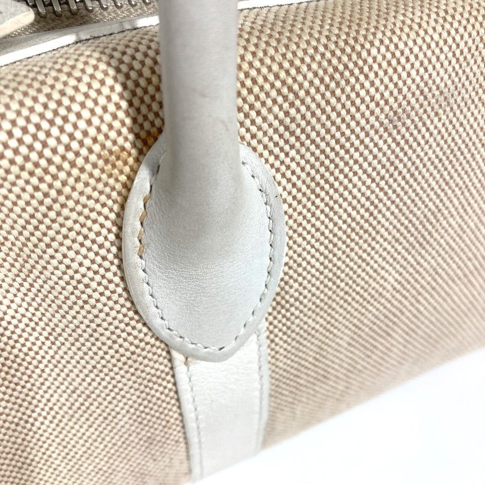 HERMES ポロションマドモアゼル ミニボストンバッグ カバン ハンドバッグ トワルアッシュ レディース ベージュ