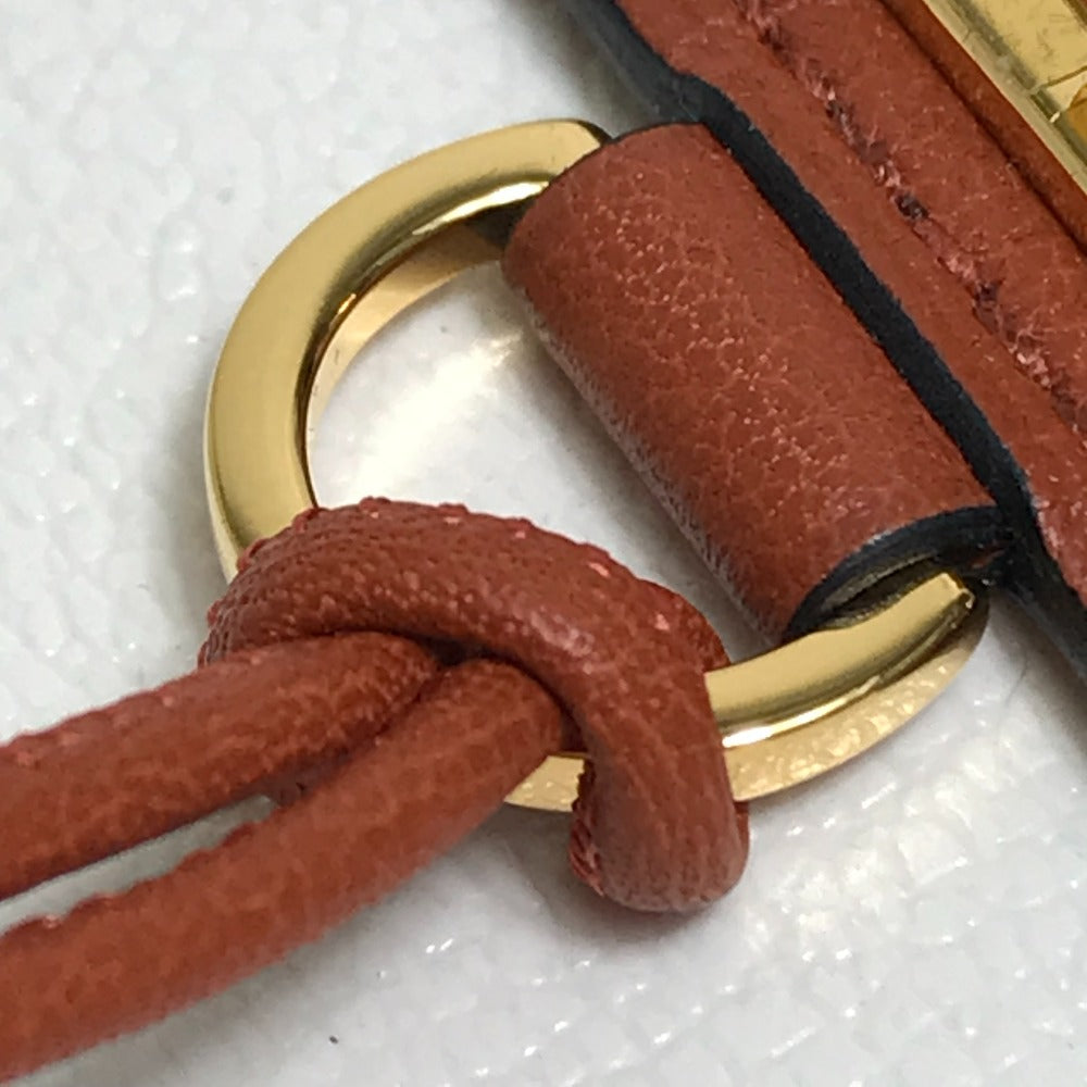 HERMES Mon Petit Kelly PM Accessory Necklace Leather Women's Brown