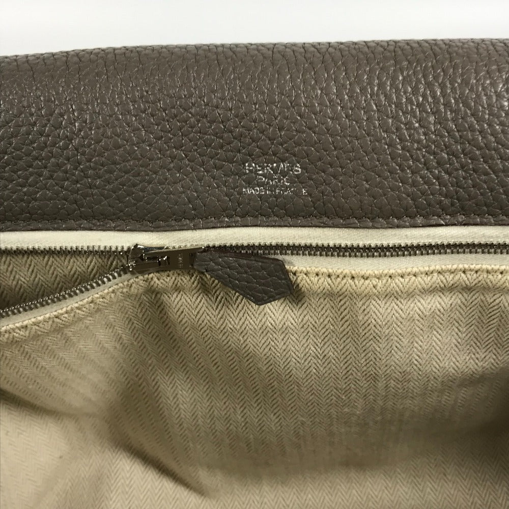 HERMES 斜め掛け カバン サックアルフレッド 35 メッセンジャーバッグ ショルダーバッグ トリヨンクレマンス メンズ グレー