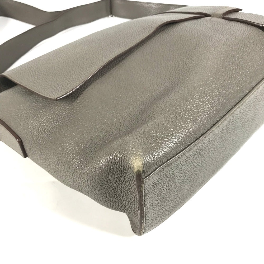 HERMES 斜め掛け カバン サックアルフレッド 35 メッセンジャーバッグ ショルダーバッグ トリヨンクレマンス メンズ グレー