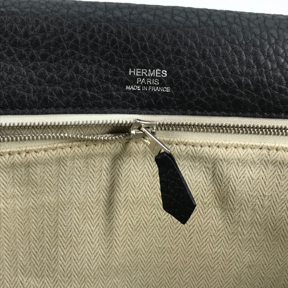 HERMES 斜め掛け カバン サックアルフレッド 35 メッセンジャーバッグ ショルダーバッグ トリヨンクレマンス メンズ ブラック