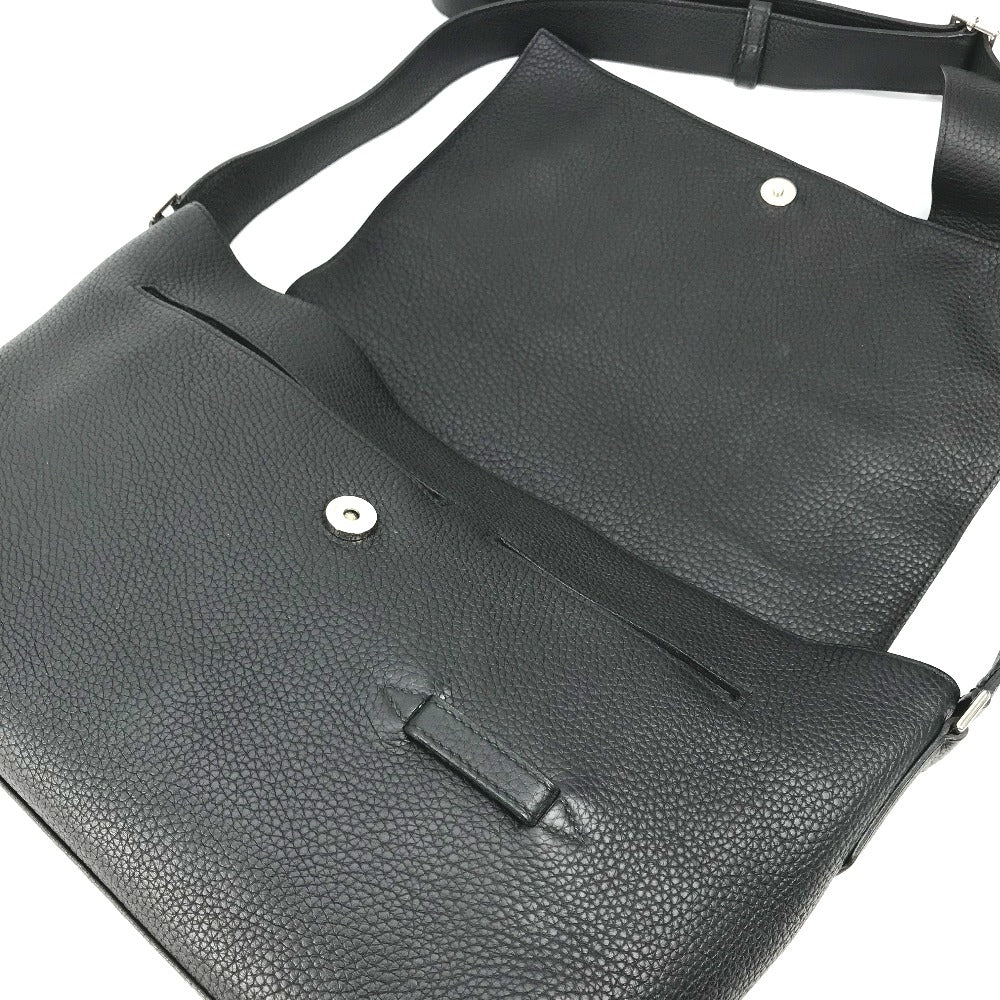 HERMES 斜め掛け カバン サックアルフレッド 35 メッセンジャーバッグ ショルダーバッグ トリヨンクレマンス メンズ ブラック