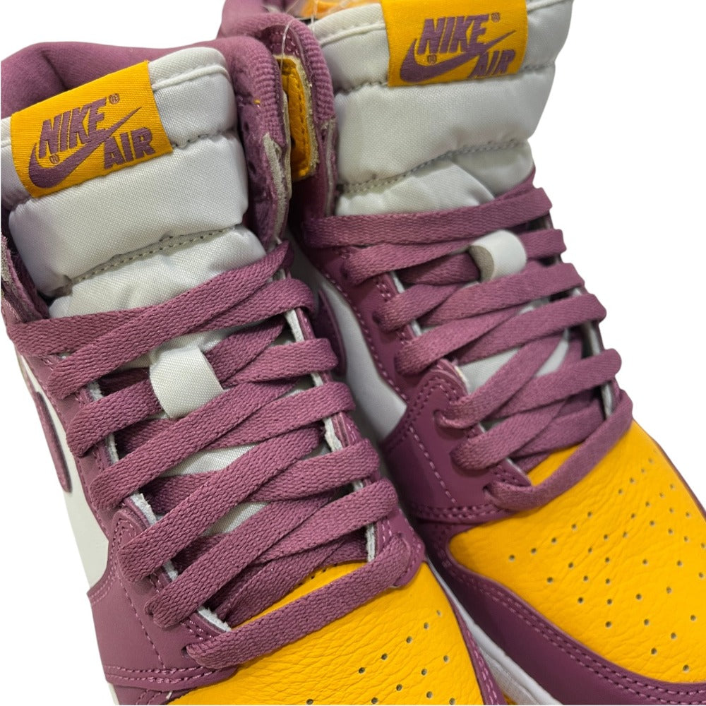 NIKE 575441-706 エア ジョーダン 1 レトロ HIGH OG GS 靴 シューズ ハイカット スニーカー 化学繊維/合成皮革 レディース イエロー